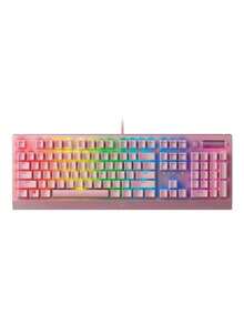RAZER V3 Spider V3 Mechanical Keyboard, 104 Keys Full-Size, RGB Backlit, Ergonomic Wrist Rest, For E-Sports Gaming & PC - Pink - View 1