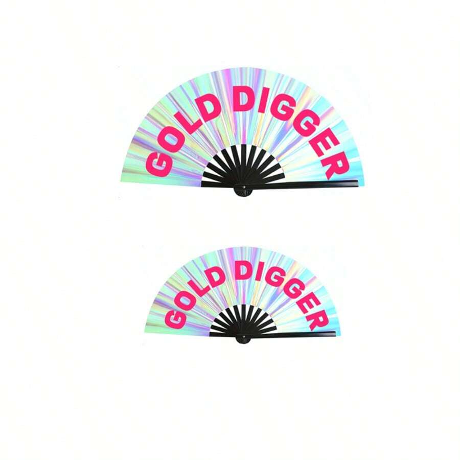 2pcs Laser Silver Letter Cheer Gifts, Suitable For Concerts, Birthdays, Fan Events, Unique Cheering Gadgets