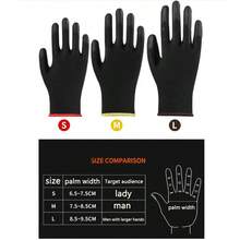 12 Pairs Safety Work Garden Gloves PU Coated, Seamless Knit Glove With Polyurethane Coated Smooth Grip On Palm & Fingers, For Men And Women, Ideal For General Duty Work