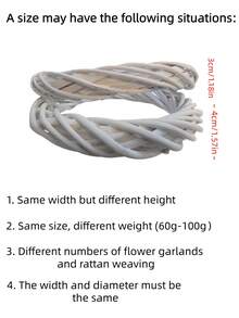1入手工編織柳條花環,節日門飾花藝工藝品,非常適用於聖誕、婚禮、母親節、感恩節、情人節、教師節等節日手工禮品