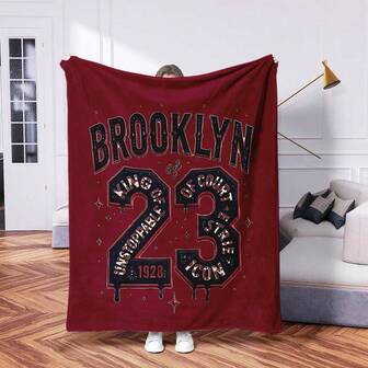 1pc Mattelass Flannel Blanket, Soft & Warm Polyester Herringbone Pattern Design, Ideal For Sofa, Bed Or Office Use - Perfect Gift For Valentine's Day Or Mother's Day