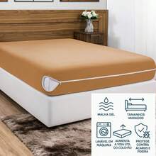 Mattress Cover With Zipper, Mesh Fabric - 米色 - 查看 2