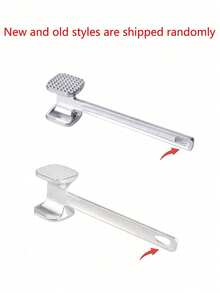 1pc New Dual-Sided Aluminum Alloy Meat Tenderizer, Steak Pounder, Pork Chop Meat Hammer, Home Use