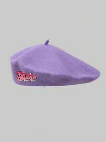 1顶女士贝雷帽，带可拆卸英文字母装饰，南瓜造型，休闲保暖，适合秋冬季节，情人节适用。 - 彩色 - 查看 19