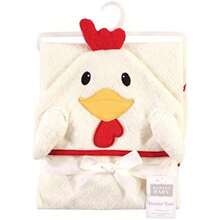 Hudson Baby - Toalla Unisex de algodón con Capucha para bebé, Color , Talla única(Gallo Una talla) - Multicolor - Ver 3