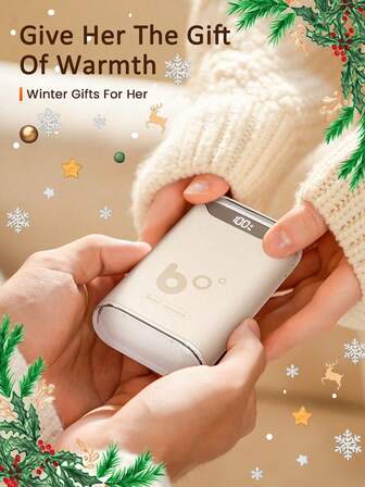 PinkSings 3000mAh Hand Warmers Fast Heating Rechargeable Heater, Electric Pocket Hand Warmer, Reusable Handwarmers, Portable Pocket Heater Warm Gift For Outdoors, Camping, Hunting, Warm Gift For Her