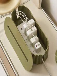 1 Set Cable Management Box With 20pcs Zip Ties, Data Cable Organizer Box, Self-Locking Plastic Zip Ties, Nylon Zip Ties With Waterproof Feature, Multi-Functional Ties For Power Outlet, Charger, Adapter Cable Management, Home/Office Cable Concealer Box, Office Decor, Home Decor, Bedroom Decor, Birthday Gift, Party Gift, Thanksgiving Gift - Multicolor - View 10