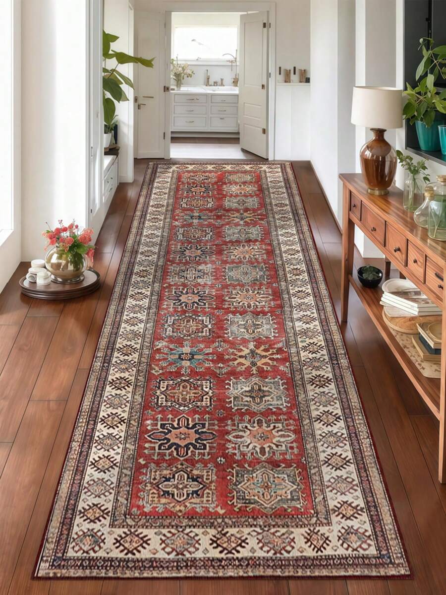 1 件装可水洗波西米亚风毛绒地毯，采用优质毛绒面料，背面为涤纶防滑底，适用于门口、走廊、平台、客厅、书房、餐厅等场所装饰，新品上市，多种尺寸可选，是乔迁新居或馈赠佳品。 - 彩色 - 查看 1