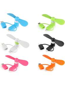 6pcs/3pcs/1PC Mini Mobile Phone Fans - Colorful And Powerful Three-In-One Fans, Compatible With IPhone, Compatible With IPad, Android Smartphones And Tablets - Summer Mobile Phone Accessories, Spring Summer Picks, Brides Maid Gifts, Room, Bedroom Decor, Bedroom Decor, Beach, Travel, For Men, For Women, Vacation - Multicolor - View 2