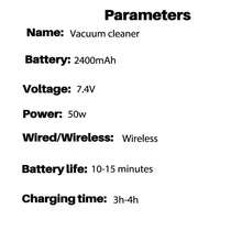 无绳车载吸尘器，无刷电机，大功率吸尘空气净化器，三合一便携式迷你手持吸尘器，适用于汽车和家庭，礼品，汽车配件（2400mAh）