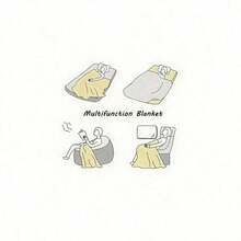 Cute Cartoon P-Plim Flannel Blanket Spring  Soft Durable Throw Blanket   Bedroom Novelty Bedspread Sofa Bed Cover - Đen và trắng - Xem 3