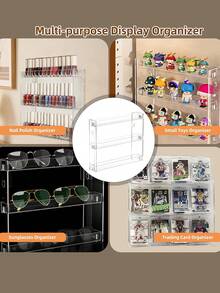 Giá đựng đồ trang điểm 3 tầng treo tường, kệ nổi trong suốt bằng acrylic với lớp keo chống trượt, giá trưng bày kính mắt thời trang, hộp đựng sơn móng tay. - Nhiều màu - Xem 3