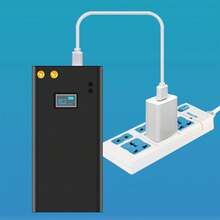 Pequeña máquina de soldadura por puntos de batería portátil con pantalla digital 70 marchas Máquina de soldadura por puntos LCD de batería de litio 18650 - Negro - Ver 6