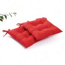 MADE IN TURKEY 2 Pack Comfortable & Soft 40*40 Cm Chair Cushion – 250g Silikon Filling – Soft & Durable - Red - View 7