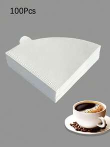 10/50/100pcs Coffee Filter Papers, Easy To Use Cone-Shaped Filter Papers, Improved Design, Suitable For Drip And Pour Over Coffee, V-Shaped Pour Over Coffee Filters, Compatible With Drip Coffee Makers, Suitable For Back To School Season - Multicolor - View 10