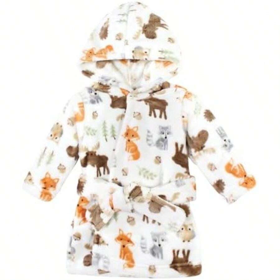 Hudson Baby - Albornoz Animal Plush, rosa (unicornio rosa), 0-9 meses(Bosque) - Multicolor - Ver 1