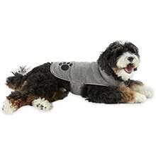 Bone Dry Colección Pet Robe - Bata de baño de Microfibra Absorbente Bordada con Cierre Ajustable, para Perros y Gatos, Talla S, Color Aguamarina(Pequeño Gris) - Multicolor - Ver 4