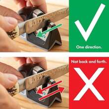 Kitchen IQ Edge Grip - Afilador de cuchillos (2 etapas), Rojo, Estándar, 1(Negro) - Multicolor - Ver 9