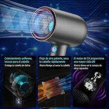 Secadora de Cabello, Secadora de Pelo Plegable 1200W 2 Temperaturas 1.7M Cable, Secadora Ión Negativo, con Boquilla, Difusor, 2 Peines y 3 Pinzas; Ideal para Hogar,Salón y Viaje. - gris - Ver 6