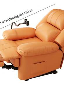 Sofá Reclinable Eléctrico De Masaje Individual Multifunciona - Naranja - Ver 4