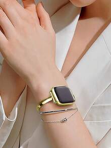 MAPUCE 1 dây đeo đồng hồ bằng thép không gỉ, tương thích với Apple Watch 38mm 40mm 41mm 42mm 44mm 45mm 46mm 49mm SE S10 9 8 7 6 5 4 3 2 1 Series, vòng đeo tay mỏng và đa năng, phù hợp cho cả nam và nữ. - Vàng - Xem 5