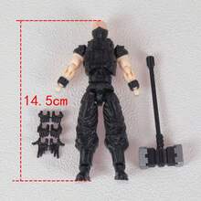 13件套创意3D打印可动人偶玩具，特种部队士兵人偶模型，多关节可动，配有武器，幸运娃娃减压组装收藏玩具模型 - 彩色 - 查看 4