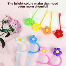 1|4 Pack For  Cup Accessories - 0.4in/10mm Straw Covers & Toppers, Dust-Proof Leak-Proof Silicone Straw Caps Compatible With  Tumblers And Cups 14|20|30|40|64 Oz(Pink, 1-Pack) - A1-pink - View 5