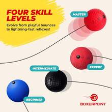 Boxing Reflex Ball For Adults - React Reflex Balls On String With Headband, Carry Bag And Hand Wraps - Improve Hand Eye Coordination, Punching Speed, Fight Reaction - Adults - View 6