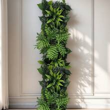 25X75CM Césped artificial de planta simulada Panel de pared de hierba adecuado para decoración de jardín, valla, patio y hogar