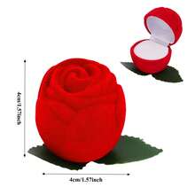 1/2pcs Romantic Velvet Rose Ring Box, Valentine's Day Jewelry Box, Rose Bouquet Design, Elegant Engagement Ring Holder & Earring Storage Box For Proposal, Wedding Gift Packaging And Special Celebration Decor, Perfect Gifts For Men, Jewelry Storage Organizer, Graduation Stuff, Hair Accessories Organizer, Wedding Jewelry Box - Multicolor - View 12