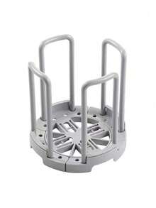 1pc Adjustable Kitchen Sink Dish Drying Rack, Multifunctional Bowl Storage Holder Stand - Multicolor - View 12