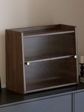 1 pieza Estantería multiusos de bambú y estantería para especias - Estantería de almacenamiento para encimera de color marrón claro, diseño ahorra espacio, adecuado para el hogar, bar, balcón - Estantería de almacenamiento de madera natural moderna, organizador de cocina de bambú de color natural, estantería de cocina, superficie de grano de madera natural