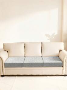 Jacquard Weave Slipcover Stretch Material Sofa Seater Cushion Cover Solid Color Sofa Cover - Light Grey - View 8