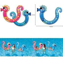 Poolmaster Flotador de Fideos para Piscina, Caballito de mar, Paquete de 2, 54 de Largo x 9 de diámetro (desinflado), Rosa y Azul(default) - Multicolor - Ver 1