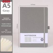 1pc Minimalist A5 Binder Notebook, 100 Sheets/200 Pages; A6 Business Planner Notebook; A7 Mini Student Diary Notebook, Suitable For Students, Office Workers, Journaling Enthusiasts, Daily Notes, Office Memos, Study Notes - Multicolor - View 8