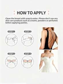 Invisible Silicone Push-Up Bra (Upgraded Version: Stronger Adhesiveness) - Women's Adhesive Bra Pads, Suitable For Weddings, Parties, Bars, Beaches, Performances, Romantic Dates, Backless And Strapless Outfits, Perfect Gift And Bra Accessory. - Black - View 7