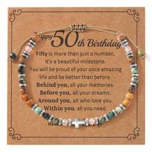 1 pieza Pulsera única de mujer con cuentas de piedras semipreciosas, diseño personalizado adecuado para uso diario, festivales, regalo para ella en su cumpleaños, Año Nuevo, Día de San Valentín - Multicolor - Ver 24