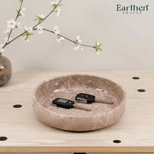 Marble Serving Bowl 8" Inches Oceanic Handmade Large Fruits Holder For Kitchen Counter Décor Modern Key Bowl Fruit Dish And Fruit Storage - Oceanic - View 5