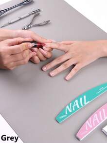 1pc Large Waterproof Foldable Manicure Desk Mat, 6 Color Options, Leather Material, Nail Salon Cleaning Mat, Suitable For Nail Salon And Home Use, Beauty Work Area Nail Care DIY - Multicolor - View 9