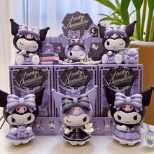 6pcs Sanrio Kuromi Series Creative Surprise Blind Box Gift Set, Cute Anime Doll Decorations, Birthday Gift [Handmade, Uneven Coloring, Minor Defects]