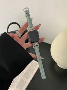 1pc Crocodile Grain Metal Rhinestone Band, Casual White, Apricot, Burgundy, Khaki, Brown, Purple, Black, Simple & Elegant Leather Strap For 49mm, 41mm, 40mm, 38mm, 45mm, 44mm, 42mm, 41mm Series 11, 10, 9, 8, 7, 6, 5, 4, 3, 2, 1, Ultra, SE - Multicolor - View 26