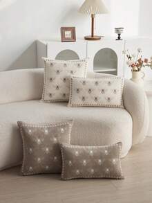 LCUHPCL 1 pièce Housse de coussin décoratif avec broderie 3D d'abeille, convient pour le salon, la chambre à coucher, les fêtes et divers environnements, toutes saisons - Multicolore - Voir 2