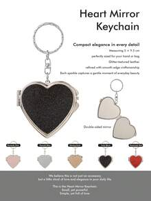 Endless Love DIY Keychain Makeup Mirror - Heart, Round, Square, Oval Shapes Available, Ideal Gift For Mom, Aunt, Grandma, Daughter, Niece, Sister, Bride, Bridesmaid. Perfect For Holidays, Birthdays, Weddings, Mother's Day, Valentine's Day And More Occasions. - Multicolor - View 1