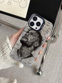 1个线条艺术足球运动员设计IMD彩色银色手机壳，兼容 11、11 Pro、11 Pro Max、12、12 Pro、12 Pro Max、13、13 Pro、13 Pro Max、14、14 Pro、14 Plus、14 Pro Max、15、15 Pro、15 Plus、16、16 Pro、16 Pro Max、17、17 Air、17 Pro、17 Pro Max - 灰色 - 查看 2