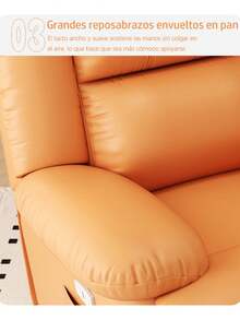 Sofá Reclinable Eléctrico De Masaje Individual Multifunciona - Naranja - Ver 9