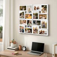 Jerry & Maggie 16 - Opening Wall Collage Frame, Modern & Rustic Picture Frame Set For Living Room Bedroom Cuadros Frame Fits 4x6 Photos Housewarming Gift Wall Decor - 白色 - 查看 3