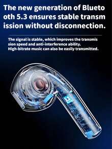 2025新款无线蓝牙耳机，蓝牙5.3入耳式耳机，强劲低音，超长续航，带麦克风，适用于笔记本电脑、平板电脑、智能手机、健身等设备 - 圣诞节/新年礼物 - A2 - 查看 6