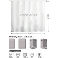Ocean Waves Beach Waterproof Fabric Bathroom Shower Curtain, 72W by 72H, Blue White Brown - Ondas - Ver 4