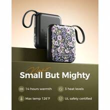 Calentador de Manos elctrico, Juego de 2 Unidades, Reutilizable, 4000 mAh, 3 Niveles de Calor, mximo 52 C, Regalo til para Navidad, para esqu de Invierno, Viajes y Exteriores - Jardín Nocturno (Ocoopa x Edición de Artistas) - Ver 4