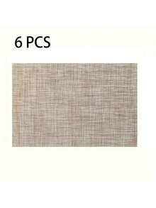 Kitchen Fabric Art 4/6pcs Daily Use Placemats Set, Elegant Woven Placemat For Dining Tables, Natural Beige Color, Heat Resistant And Easy To Clean, Perfect For Home And Kitchen Decor - Màu Xám nhạt - Xem 12